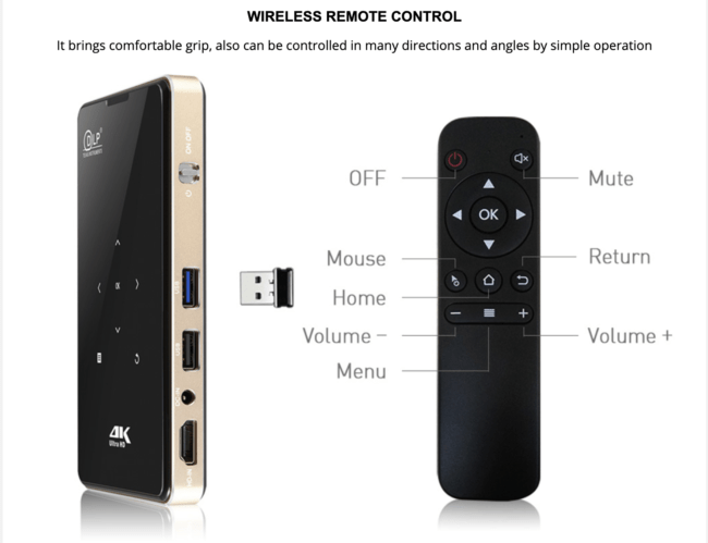 Portable DLP Android TV mini Projector