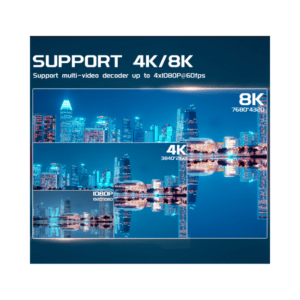 Transpeed AV1 X4 Amlogic S905X4 TV Box Android 11 4G 32GB Dual Wifi BT 4,0 Media Player 4K 8K100M Set top box CPU:Quad-core ARM Cortex-A55 (Amlogic S905X4)    GPU:ARM Mali-G31 MP2;  OS:Android 11.0;  WIFI IEEE 802,11 a/b/g/n/(2,4G/5G)+ WithBT 4,0  H.265, 8K @ 24fps, 4K @ 60fps, HD 2.1, USB3.0;  AV1, und Tapete Veränderbar  Speicher karte buchse Unterstützung SDSC/SDHC/SDXCOpenGL ES3.2, HD 4K 8k;  1 * USB3.0, 1 * USB2.0;  Firmware Wireless Upgrade (OTA).  HD 2,1, Unterstützung HD CEC, dynamische HDR und und 8K x 4K @ 24 max auflösung ausgang  B: 4G + 32G + Dual Wifi(100 0M)+ WithBT4.0 + 100M Ethernet
