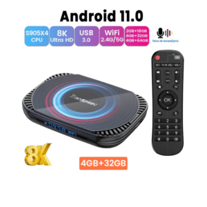 Transpeed AV1 X4 Amlogic S905X4 TV Box Android 11 4G 32GB Dual Wifi BT 4,0 Media Player 4K 8K100M Set top box CPU:Quad-core ARM Cortex-A55 (Amlogic S905X4) GPU:ARM Mali-G31 MP2; OS:Android 11.0; WIFI IEEE 802,11 a/b/g/n/(2,4G/5G)+ WithBT 4,0 H.265, 8K @ 24fps, 4K @ 60fps, HD 2.1, USB3.0; AV1, und Tapete Veränderbar Speicher karte buchse Unterstützung SDSC/SDHC/SDXCOpenGL ES3.2, HD 4K 8k; 1 * USB3.0, 1 * USB2.0; Firmware Wireless Upgrade (OTA). HD 2,1, Unterstützung HD CEC, dynamische HDR und und 8K x 4K @ 24 max auflösung ausgang B: 4G + 32G + Dual Wifi(100 0M)+ WithBT4.0 + 100M Ethernet